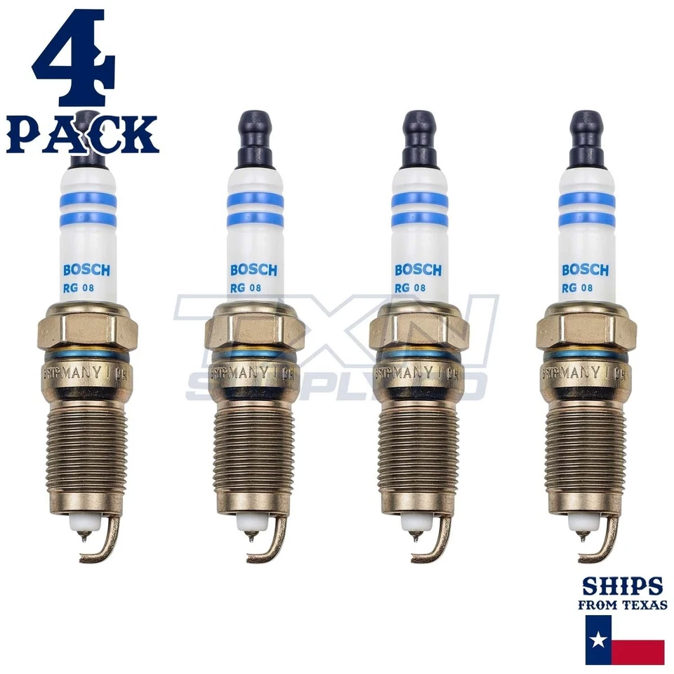 Pack de 4 bujías dobles de iridio Bosch 9660 HR8JII33V Foto 1 de 2