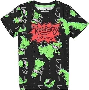 rugrats Nickelodeon Boys Reptar Short Sleeve T-Shirt - Reptar All Over Print... - Picture 1 of 4