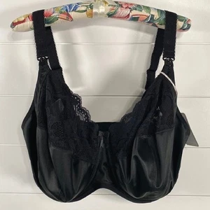 Elomi Womens Molly Nursing Bra sz 40I Black NWT Underwire Lace Support Coverage - Picture 1 of 14