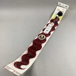 Extensiones de cabello sintético premium Body Wave 30” #TTNAT/BUG Borgoña - Imagen 1 de 5