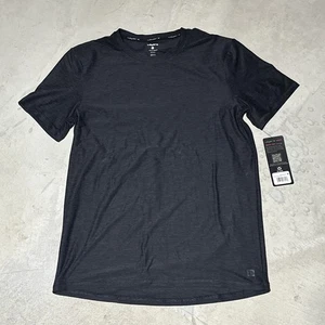 NWT Layer 8 Athletic Shirt Men’s SZ Medium Short Sleeve Gray Running Gym Wicking - Picture 1 of 12