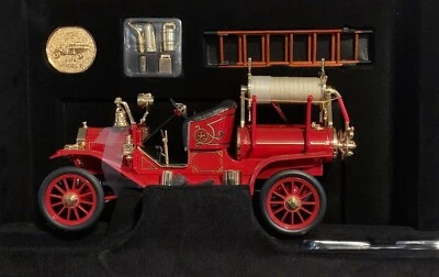 1914 MODEL T FIRE ENGINE  ROAD SIGNATURE 24K GOLD PLATED COIN REAL WOOD LADDER  - Image 1 of 4