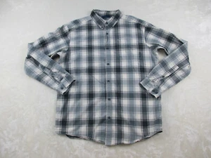 Columbia Shirt Mens Large Gray Plaid Button Up Outdoor Long Sleeve Casual - Picture 1 of 9