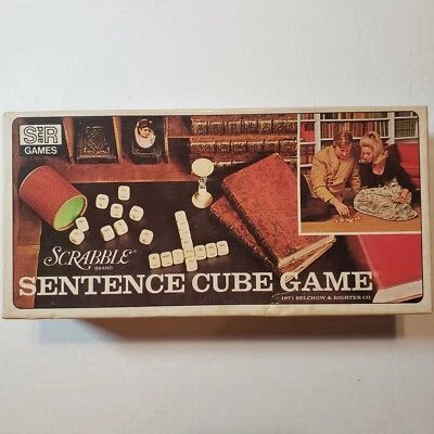 Vintage Scrabble Sentence Cube Game 1971 Selchow & Righter - Image 1 of 4