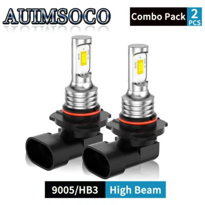 Pair HB3 9005 LED Headlight Kit High Beam Bulbs 360000LM Cool White 6500K 100W - Image 1 of 4