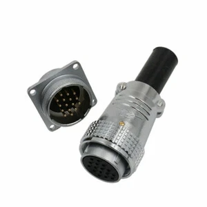 P28 2-26P Screw Type Aviation Connector Female Plug+Male Socket, Bulkhead 4 Hole - Picture 1 of 6