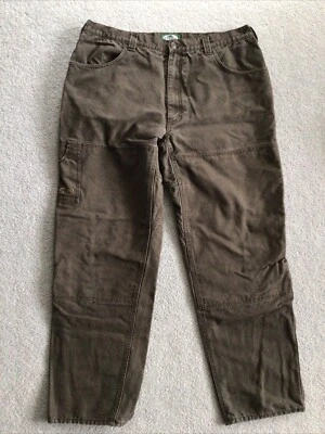 Pantalones Arborwear Para Hombre 40x32 Marrón Doble Rodilla Lona Utilidad Ropa de Trabajo Forrados Foto 1 de 4