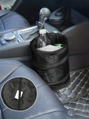 1pc Car Trash Bin - Hanging Seat Back Garbage Bag, 5.91x7.87in, Portable-NEW - Image 1 of 4