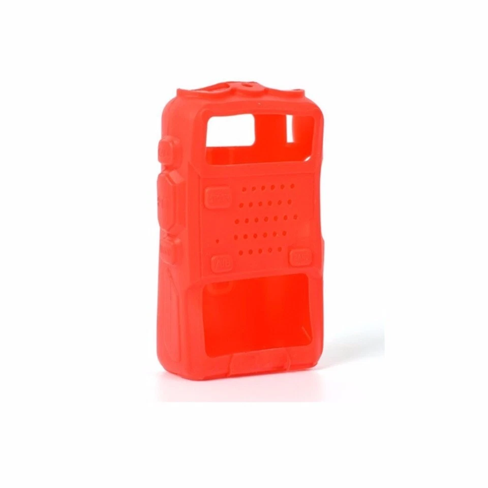 Rubber Soft Case Holster For Baofeng UV-5R 8W DM-5R UV-5RA/5RE Walkie Talkie Red - Image 1 of 1