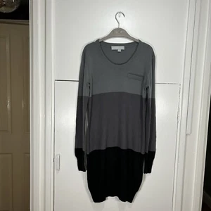 Alexander Wang 100% Cashmere Dress Grey Black Block Stretch Women’s  - Picture 1 of 7