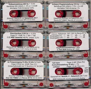 Mess Test cassette Pegel W&F Azimut Dolby Level Frequenzg. Kopfhöhen calibration - Afbeelding 1 van 15