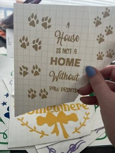 House Is Not A Home Without Paw prints Vinyl Decals - Picture 1 of 1