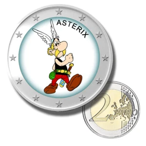2 Euro Coloured Coin Asterix and Obelix - Asterix France Uncirculated - Picture 1 of 3