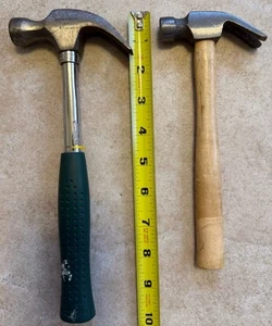 Two Mini Claw hammers 10” 8 Oz Buyers Value And 8” Wood Handle Used - Picture 1 of 3