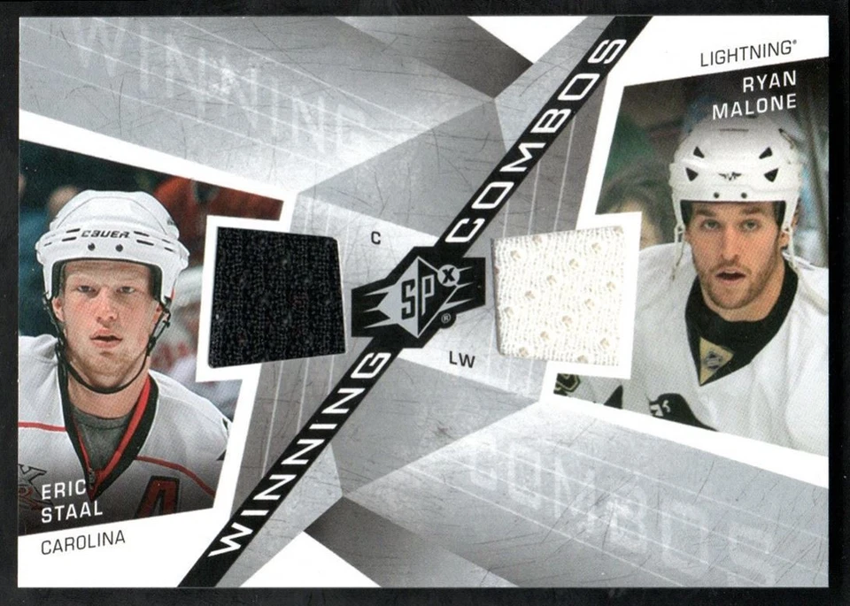 2008-09 SPx Winning Combos Eric Staal/Ryan Malone Jersey #WC-SM Carolina - Image 1 of 2