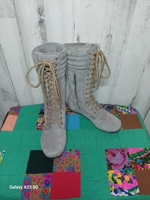 Botas con cordones Helly Hansen para mujer 9,5 gris gamuza Foto 1 de 4