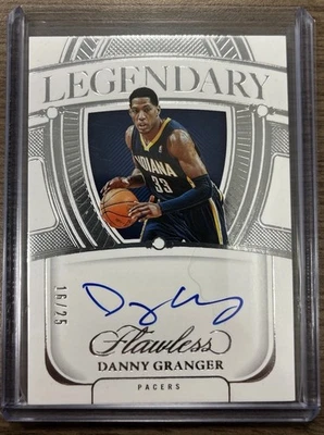 Autógrafo legendario Panini 2024 impecable Danny Granger #/25. ¡Limpieza automática en tarjeta! Foto 1 de 2
