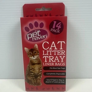 14 Pack Pet Haven Cat Litter Tray Liner Bags Disposable Hygienic - Bild 1 von 5