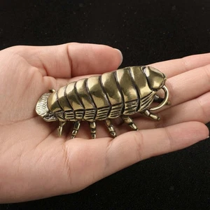 Brass Figurine Giant Isopod Figurine Miniatures Arts Copper Animal Ornament - Picture 1 of 6