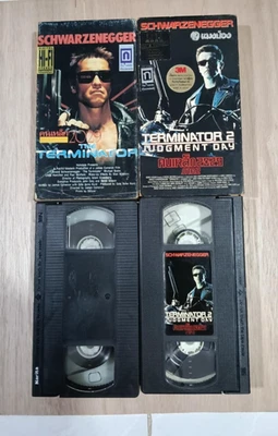 Rare The Terminator + T2 VHS Bundle – Thai Subtitles – CVD International Foto 1 de 4