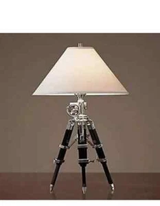 Lámpara de pie Royal Marine lámpara de mesa cromada con soporte de trípode ne... - Imagen 1 de 3