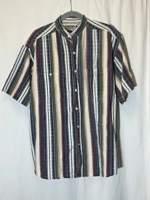 VINTAGE Cactus Clothing Authentic Mens Medium Mulot Striped Shirt Pocket F19 - Image 1 of 4