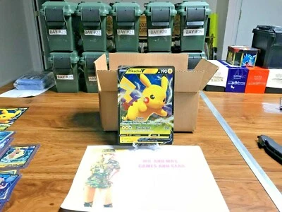 PIKACHU V Full Art Shining Fates Black Star Promo SWSH061 Pokemon Card NM JUMBO - Image 1 of 3