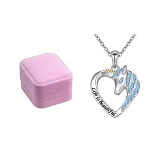 Nuevo Collar Unicornio con Caja Niñas Mujeres Joyería Nuevo Envío Gratuito - Imagen 1 de 1