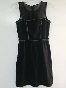 Black Mini Sheer Back Boho Dress Size XS - Picture 1 of 3