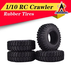 4pcs 1.9" 105mm Rubber Tires for 1/10 RC Axial SCX10 Redcat D90 TF2 Tamiya CC01 - Picture 1 of 10