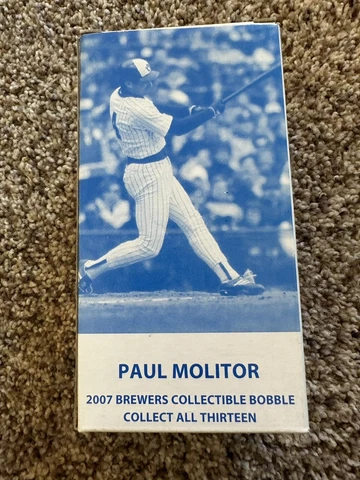 2007 Paul Molitor Milwaukee Brewers Mini Bobblehead 1982 World Series NEW NIB Cover