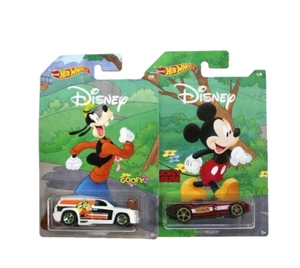 Hot Wheels Disney Mickey Mouse Fast Felion 1/8 & Goofy Fandango 3/8 - Picture 1 of 4