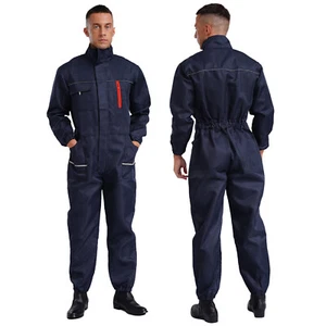 Men Coveralls Safety Leotard Full Body Bodysuit Spray Unitard Mechanic Cosplay - Picture 1 of 43