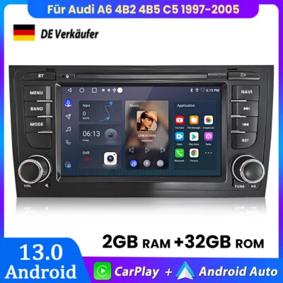 Für Audi A6 4B2 4B5 C5 1997-2005 Carplay Android Auto GPS NAVI Autoradio 2+32GB - Bild 1 von 4