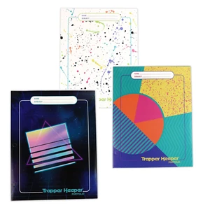 Mead Trapper Keeper Portfolio Folders Lot of 3 Retro - Picture 1 of 4