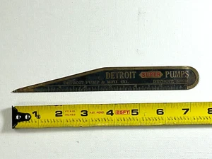 Vintage Brass Ruler Detroit Pump & MFG CO (Detroit Super Pumps) Advertisement - Picture 1 of 6
