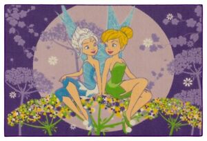 Disney Mädchenteppich Kinder violett Fee Teppich Tinkerbell 95x133cm