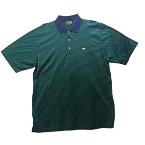 Amen Corner Polo Shirt Masters Golf XL XLARGE BLUE GREEN 25x33.5" Pima Cotton - Picture 1 of 10