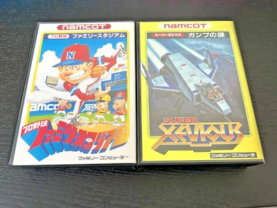 Nintendo Famicom bundle: Super Xevious ,Professional Baseball Family Stadium CIB - Image 1 of 4