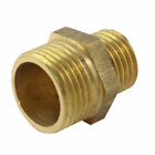 Brass 1/4 PT x 3/8 PT Male Thread Hex Pipe Fitting Connector