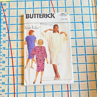 Womens Uncut 1980s Drop Waist Dress Pattern Size 8 10 12 Butterick 3941 - Image 1 of 3