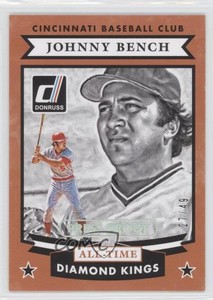 2015 Donruss All-Time Diamond Kings Press Proof Silver /49 Johnny Bench #13 HOF