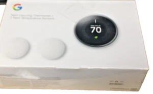 NEW! Google Nest 3rd Gen. Learning Thermostat w/ 2 Temperature Sensors BH1252-US - Picture 1 of 6