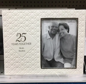 Hallmark 25th Anniiversary 5x7”Frame New 25 Years Together (We Did..We Still Do) - Picture 1 of 2