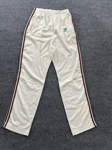 Pantalones de chándal Adidas años 70 raros para hombre talla mediana blancos tricolor de colección hechos en EE. UU. - Imagen 1 de 9