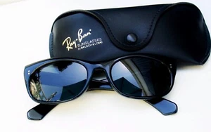 Vintage B&L Ray Ban USA CHAD 54mm Wrap Black frame Sunglasses - Picture 1 of 11