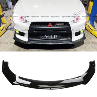For Mitsubishi Eclipse Universal Front Bumper Lip Spoiler Splitter Glossy Black Foto 1 de 4