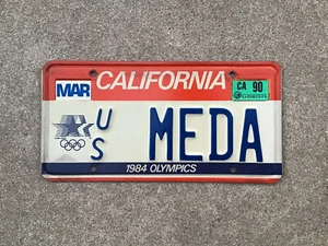 Oryginalna tablica rejestracyjna USA California 1984 Olympics - tablica rejestracyjna - Zdjęcie 1 z 1