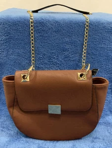 Dv Dolce Vita For Target Womens Shoulder Bag Purse Brown Gold Tone Chain NWT - Picture 1 of 10