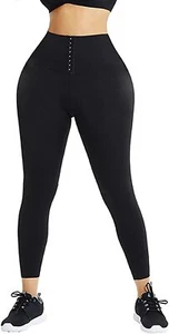 Womens Tummy Control Workout Leggings Compression High Waisted Yoga Pant(Size:L) - Picture 1 of 3